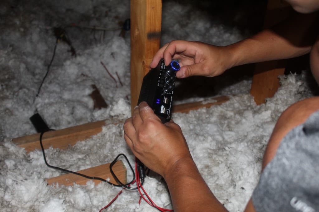 Configuring attic audio equipment